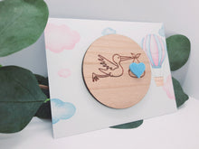 Load image into Gallery viewer, Wooden Baby Announcement
