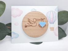 Load image into Gallery viewer, Wooden Baby Announcement
