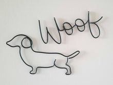 Load image into Gallery viewer, Wire Woof &amp; Dog wall sign
