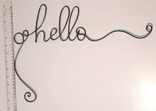 Load image into Gallery viewer, Wire hello over door wall sign
