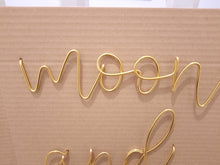 Load image into Gallery viewer, Wire Love you to the moon and back wall sign
