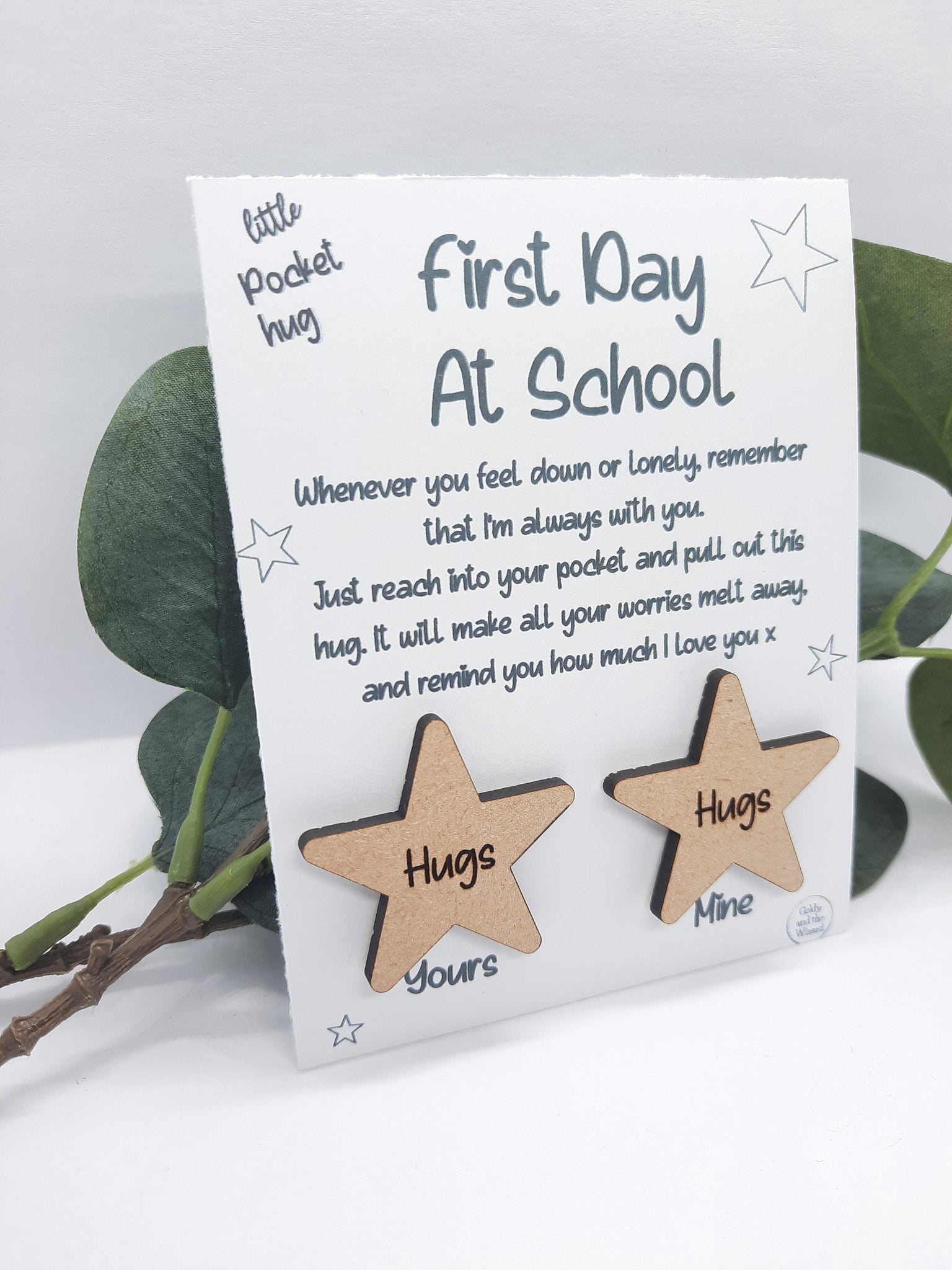 First Day At School little pocket hug token